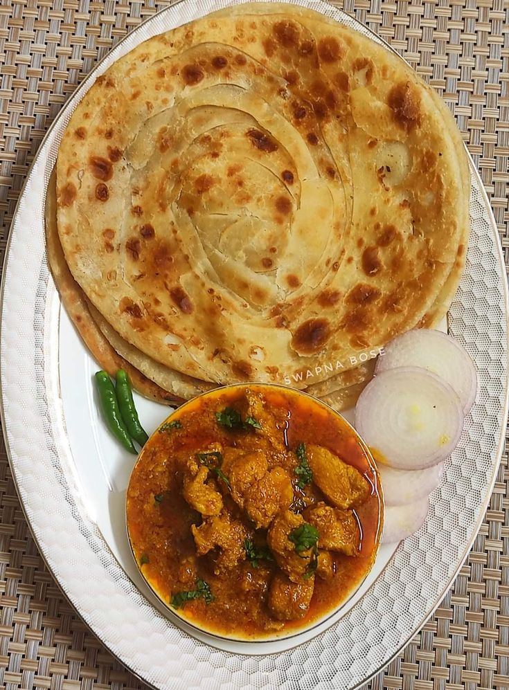 chapati + Andhra kodi kurra