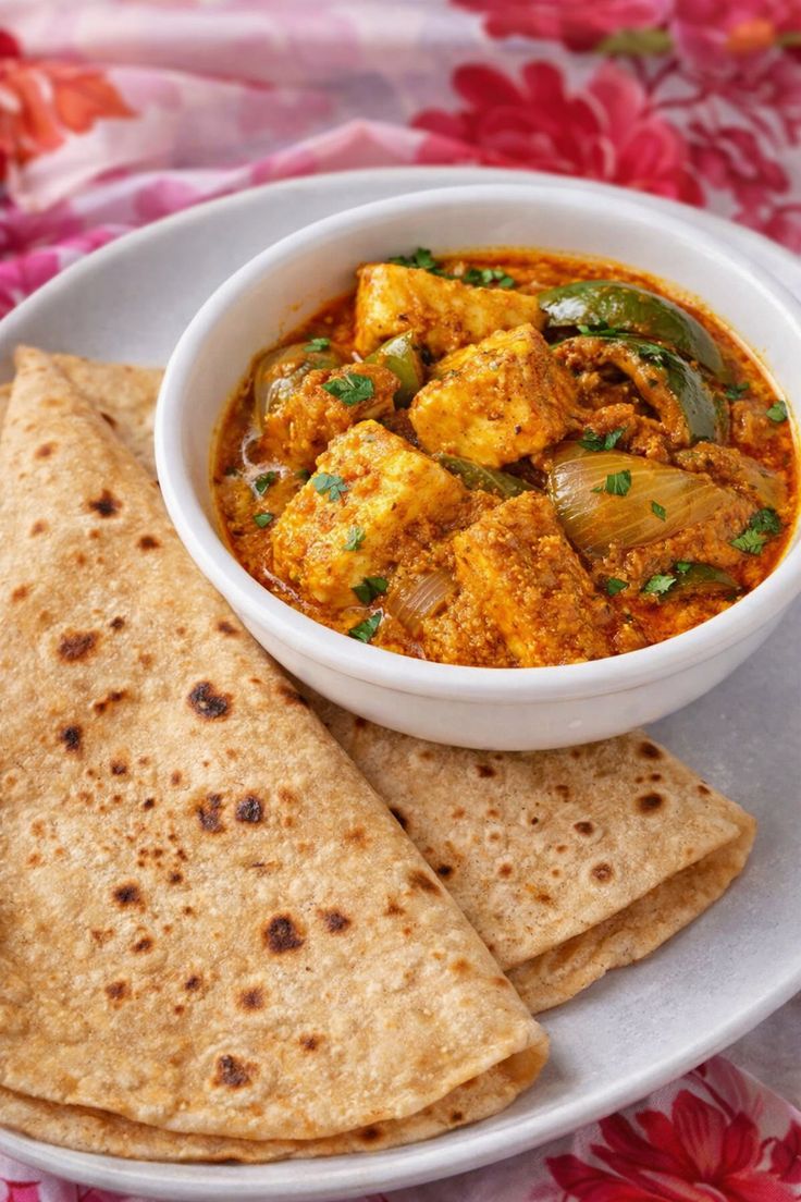 chapati + kaju panner