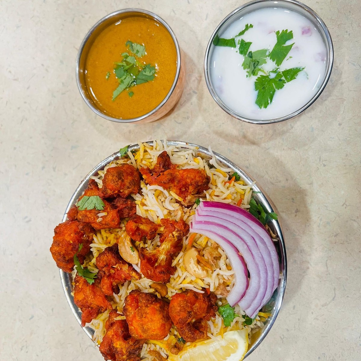 Chili Gobi Biryani