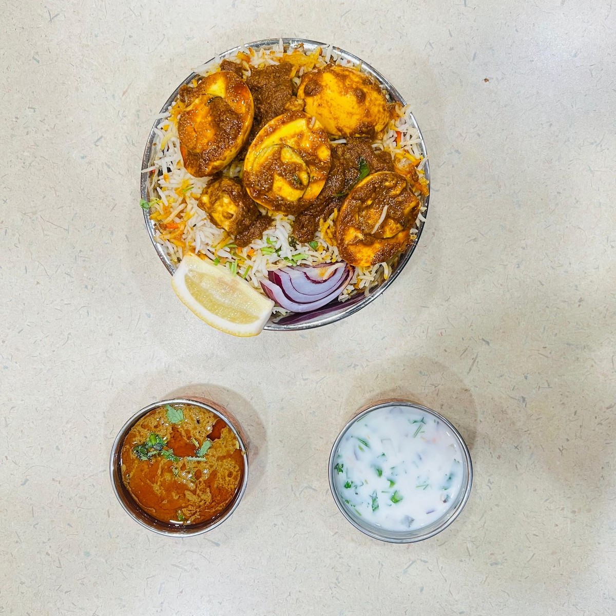 Chili Egg Biryani